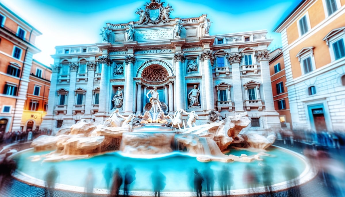 The magnificent Trevi Fountain in Rome